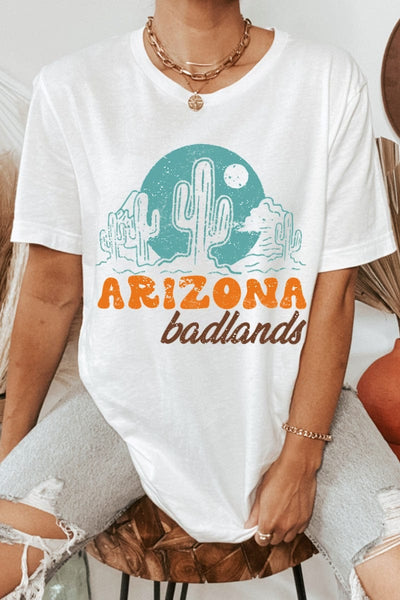 Arizona Badlands Graphic Tee-White - Infinity Raine