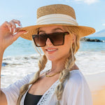 Rattan Panama Hats In Khaki - Infinity Raine