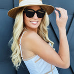 Rattan Panama Hats In Khaki - Infinity Raine