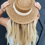 Rattan Panama Hats In Khaki - Infinity Raine