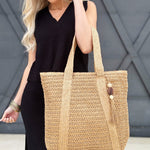 Izola Carry All Tassel Tote In Khaki - Infinity Raine