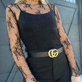 All Over Lace Top In Black - Infinity Raine