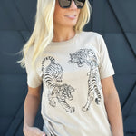 Tiger Graphic Tee In Sand - Infinity Raine
