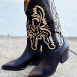 Amaya Classic Western Boots In Coffee - Infinity Raine