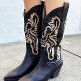 Amaya Classic Western Boots In Coffee - Infinity Raine