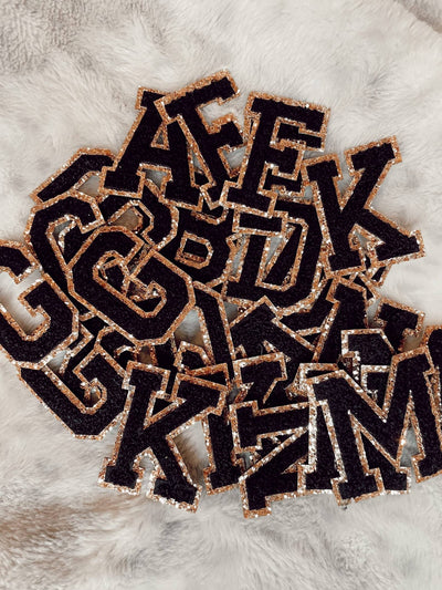 Make It Your Own Chenille Letter Patches-Black - Infinity Raine