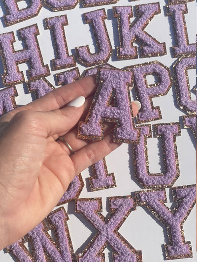Make It Your Own Chenille Letter Patches-Purple - Infinity Raine