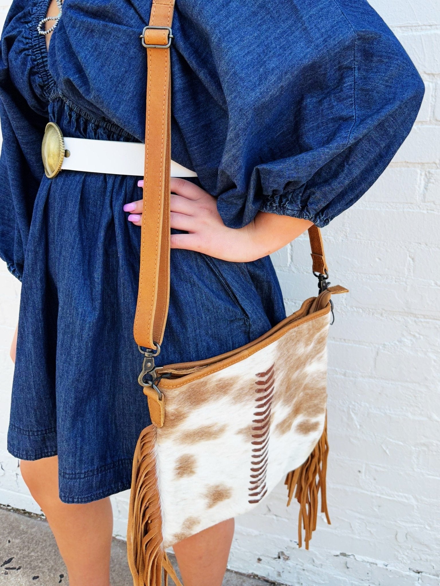 American Darling Cowhide Hair-On Leather Bag - Infinity Raine