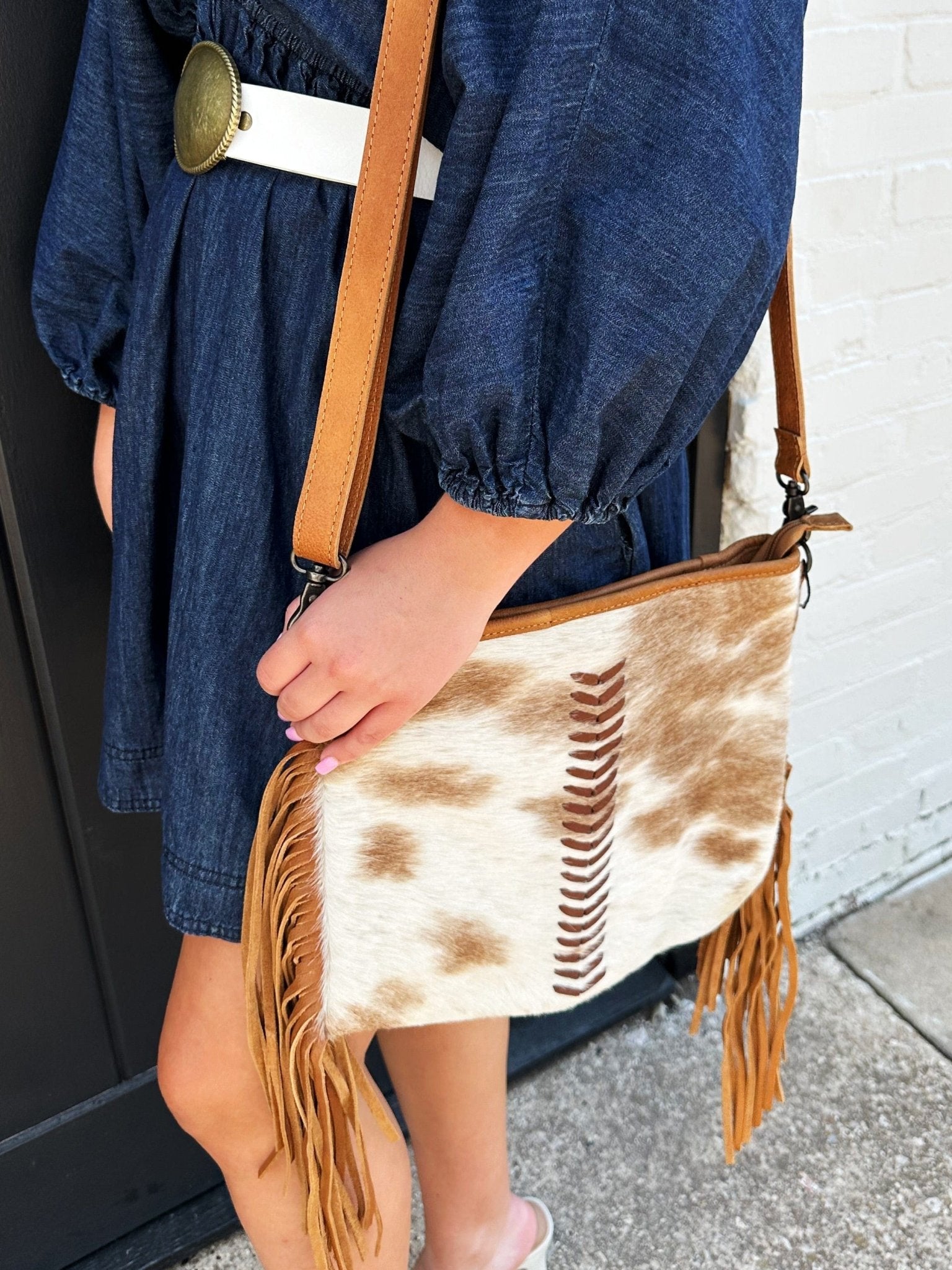 American Darling Cowhide Hair-On Leather Bag - Infinity Raine