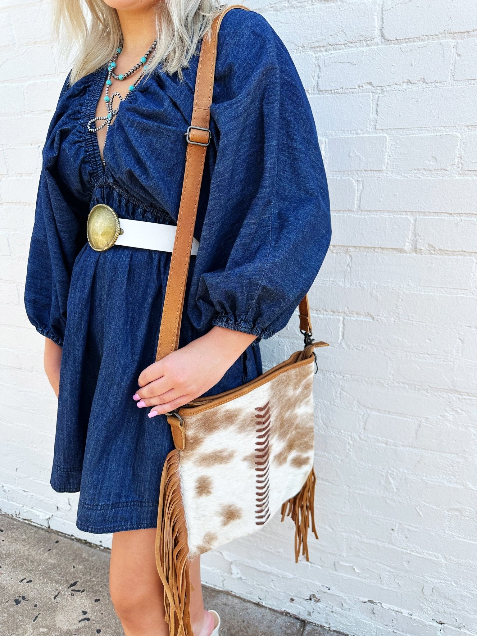 American Darling Cowhide Hair-On Leather Bag - Infinity Raine