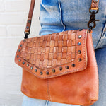 American Darling Crossbody Genuine Leather Woven Bag - Infinity Raine
