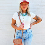 American Darling Crossbody Genuine Leather Woven Bag - Infinity Raine