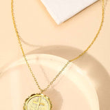 Cross Coin Pendant Necklace In Gold - Infinity Raine