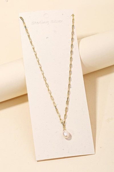 Pearl Pendant Necklace-Gold - Infinity Raine