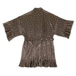 Bella Ruffled Heart Robe In Brown - Infinity Raine