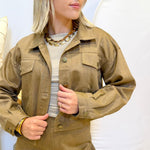 Arroyo Jacket In Washed Taupe - Infinity Raine