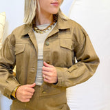 Arroyo Jacket In Washed Taupe - Infinity Raine