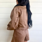 Arroyo Shorts In Washed Taupe - Infinity Raine