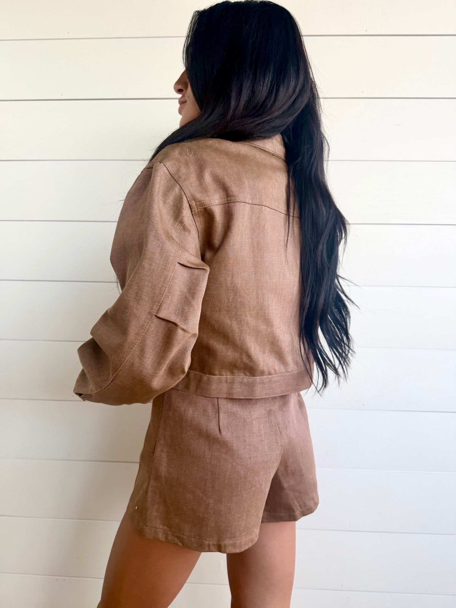 Arroyo Shorts In Washed Taupe - Infinity Raine