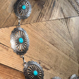 Turquoise Oval Concho Belt-Silver - Infinity Raine