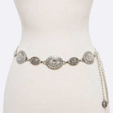 Vintage Inspired Concho Belt-Silver - Infinity Raine