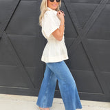 Aster Shirt Top In Natural - Infinity Raine