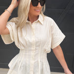 Aster Shirt Top In Natural - Infinity Raine