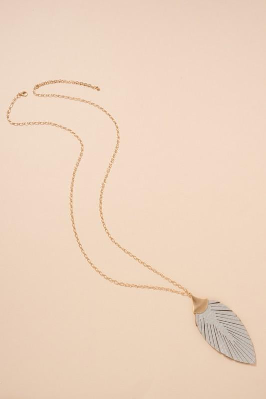 Broken Wing Feather Necklace-Grey - Infinity Raine