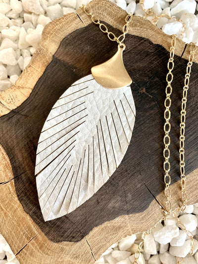 Broken Wing Feather Necklace-Grey - Infinity Raine