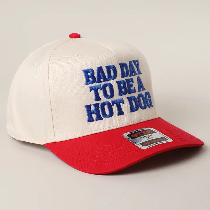 Bad Day To Be A Hot Dog Embroidered Trucker Hat In Red - Infinity Raine