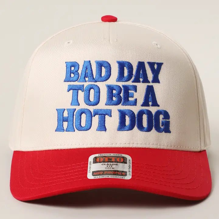 Bad Day To Be A Hot Dog Embroidered Trucker Hat In Red - Infinity Raine