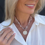 Bandana Scarf Coin Necklace In Gold - Infinity Raine