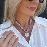 Bandana Scarf Coin Necklace In Gold - Infinity Raine