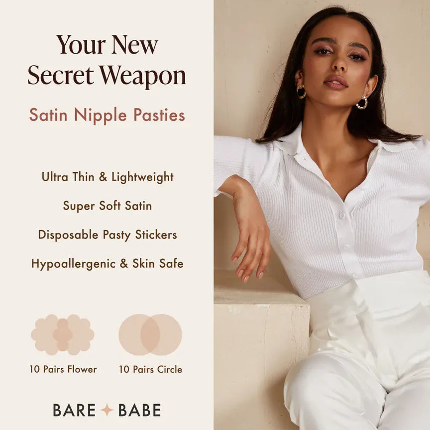 Bare Babe Disposable Satin Nipple Covers - Infinity Raine