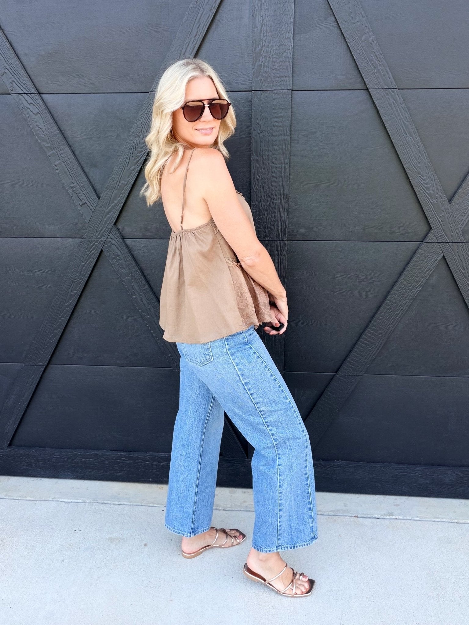Barrel Jean Twist In Medium Denim - Infinity Raine