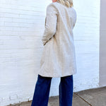 be cool Outerwear - Jackets & Coats Light Chevron Double Button Coat In Earth Grey