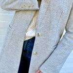 be cool Outerwear - Jackets & Coats Light Chevron Double Button Coat In Earth Grey