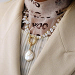 Luxury Freshwater Pearl Choker Necklace In Gold - Infinity Raine