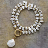 Luxury Freshwater Pearl Choker Necklace In Gold - Infinity Raine