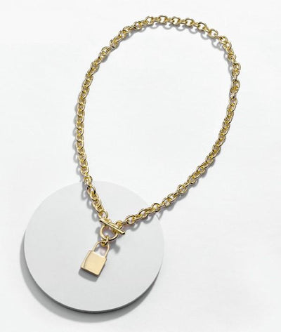 Lucky Lock Pendant Chain Necklace - Infinity Raine