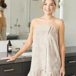 Plush Spa Wrap In Flax - Infinity Raine
