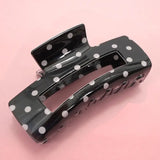 Polka Dot Hair Claw Clip In Black - Infinity Raine