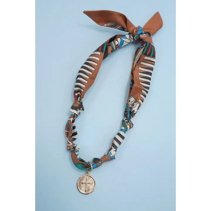 Handcrafted Scarf Interchangeable Charm Necklace - Infinity Raine