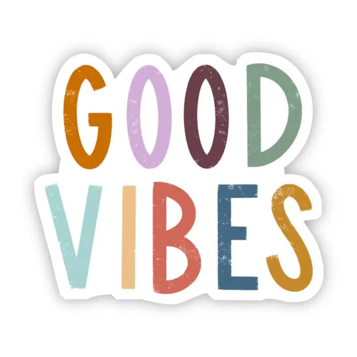 Good Vibes Multicolor Lettering Sticker - Infinity Raine