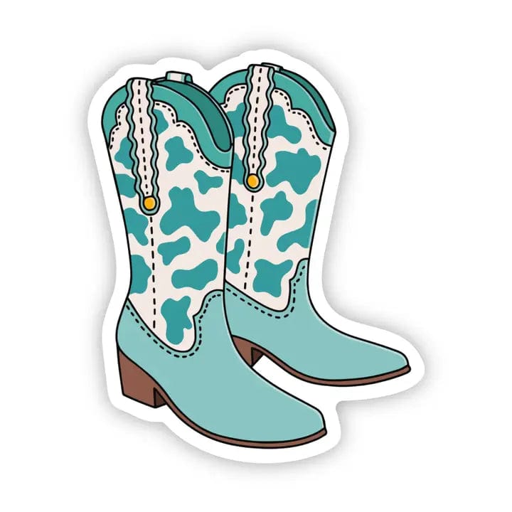 Big Moods Home - Stationery Teal Cowboy Boot Sticker