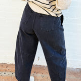 blu pepper Bottoms - Pants Barrel Capri Pants In Black