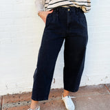 blu pepper Bottoms - Pants Barrel Capri Pants In Black