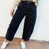 blu pepper Bottoms - Pants Barrel Capri Pants In Black