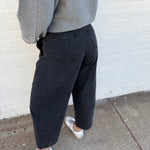 Barrel Capri Pants In Black - Infinity Raine