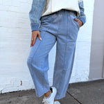 blu pepper Bottoms - Pants Denim Barrel Sweats In Light